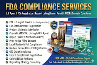 do fda registration, US agent, mocra compliance and import permit
