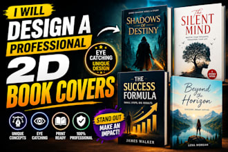 design a professional 2d book covers