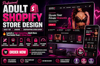 design adult shopify store adult toy store lingerie dropshipping store