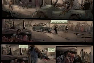 create a professional comic book page manga comic book page illustration
