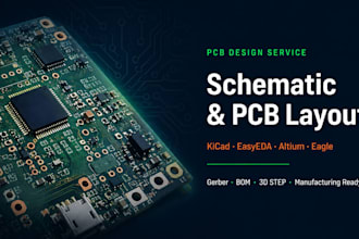 design pcb schematic and layout in kicad, easyeda, altium and eagle