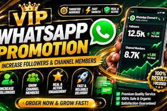 do vip whatsapp promotion, increase whatsapp followers, whatsapp channel member