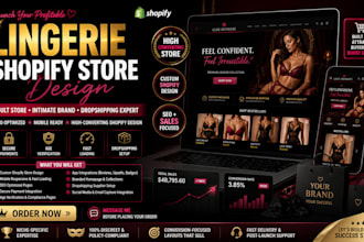 design lingerie shopify store adult shopify store and dropshipping