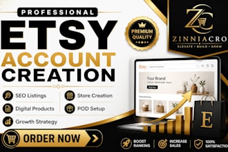 create fully verified etsy seller account etsy account creation etsy store setup