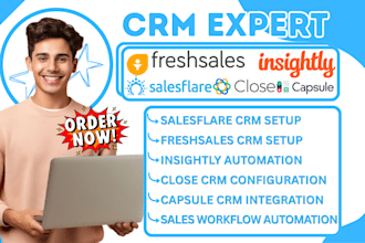 set up your salesflare close capsule crm insightly and freshsales crm automation