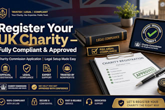 register your UK charity with the charity commission for full legal compliance