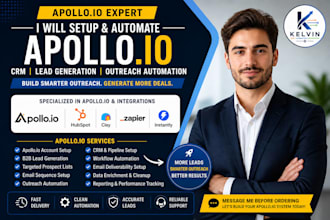 setup apollo io workflows, sequences and CRM automation