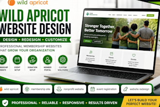 design or redesign wild apricot membership website for your organization