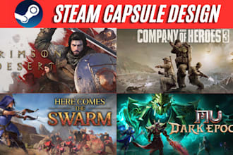 do steam capsule, steam capsule art, cartoony game art, logo, steam capsule art