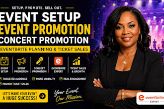 do event setup, event promotion, concert promotion, eventbrite planning, sales