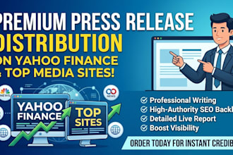 publish press release article on yahoo finance backlink, ebook promotion