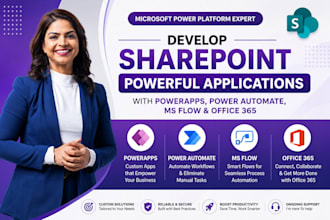 build powerapps, ms flow, automate workflows with power automate and sharepoint