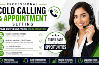 cold call,qualify leads,and set appointments for businesses