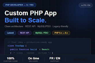 develop a custom PHP web application tailored to your needs