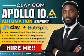 setup apollo io, hubspot CRM and clay workflows API ai dubsado crm