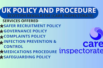 do scottish allign UK compliance policy,procedure, care providers,riskassessment