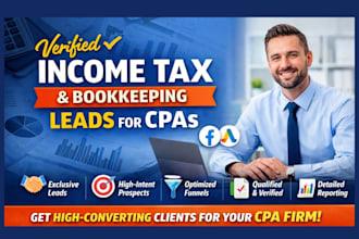 generate verified income tax and bookkeeping leads for cpas