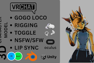 create vrchat avatar furry vrchat vr model