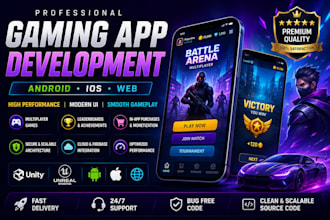 develop a high performance multiplayer gaming app for android, IOS, web