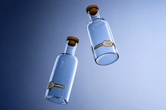 create photorealistic 3d product renders for bottles, jars, and packaging