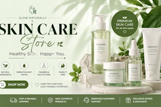 build a professional shopify store for your natural skincare dropshipping store