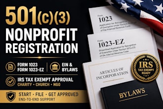 form your 501c3 nonprofit, file 1023 or 1023ez, and get irs tax exempt approval