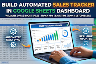 build automated sales tracker in google sheet dashboard
