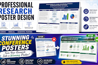 design a professional academic, research, or medical conference poster