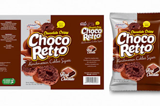 create food packaging design for snack beverages and products with 3d