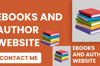 design a book author website and ebook landing page to sell more books