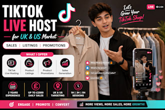 tiktok live host for UK US market sales listings  promotions