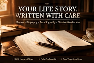 write proofread and edit memoir, biography, non fiction book