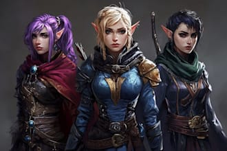 draw your dnd character illustrations or concept art
