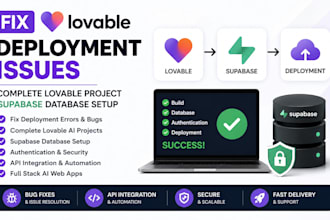 fix lovable deployment issues complete lovable project supabase database setup
