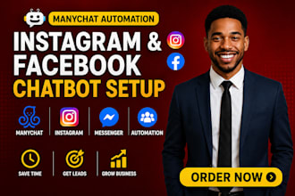 build manychat automation instagram chatbot facebook messenger automation