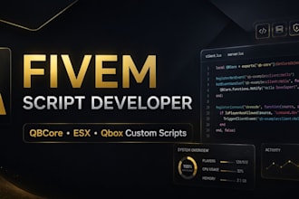 develop custom optimized fivem scripts for qbcore, esx and qbox