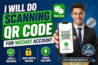 scan qr code to help you register for wechat account