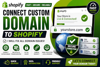 fix shopify domain issues and connect custom domain, shopify domain connection