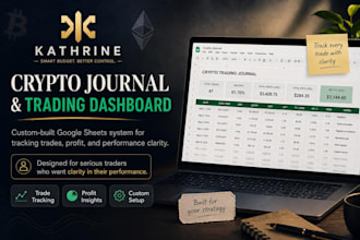 build a crypto journal and trading dashboard on google sheet or excel