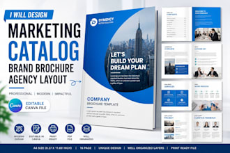 design business catalog agency brochure and professional PDF layout