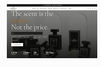 design perfume shopify store, perfume store, perfume website, cologne store,
