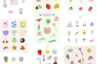draw doodle sticker sheets