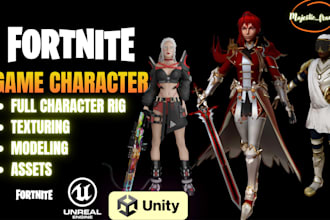 do realistic 3d game character, nft, unity unreal engine, in blender or maya
