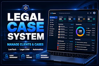 build lawtech website legal case management system crm for law firms