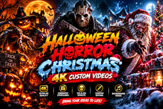 create halloween, horror intro, and christmas videos