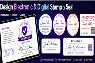 design professional seal, stamp,for business or official use