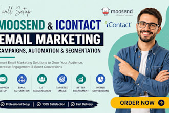 setup moosend icontact email marketing campaigns automation segmentation