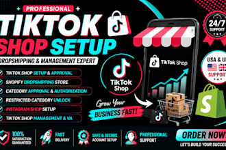 setup tik tok shop shopify dropshipping and category apporval tiktokshop