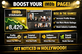 promote your imdb page, imdb movie, and imdb profile to increase visibility