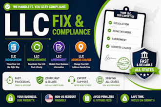 do llc dissolution, reinstatement, amendment and llc address change